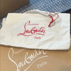 Christian Louboutin Signature White and Red Bag